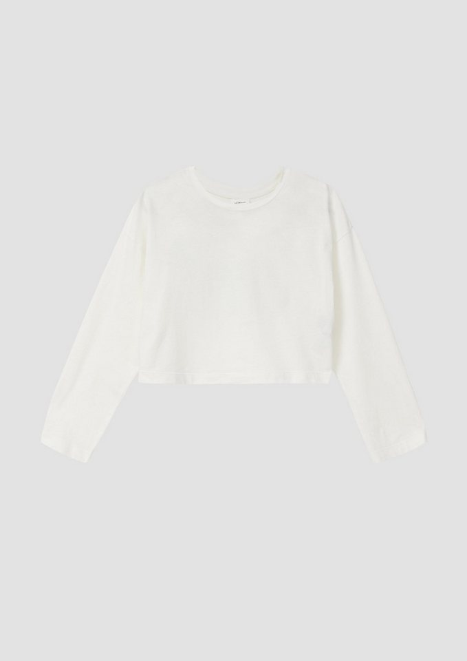 s.Oliver Langarmshirt Cropped-Longsleeve mit Rückenprint von s.Oliver