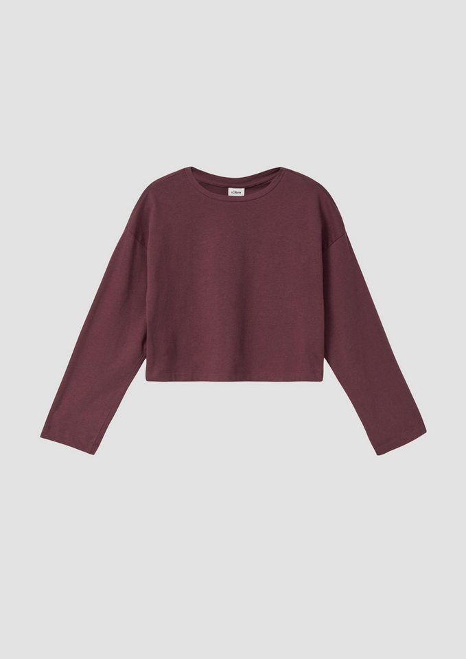 s.Oliver Langarmshirt Cropped-Longsleeve mit Rückenprint von s.Oliver