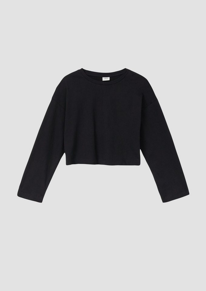 s.Oliver Langarmshirt Cropped-Longsleeve mit Rückenprint von s.Oliver