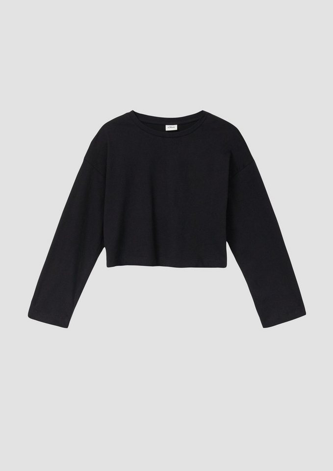 s.Oliver Langarmshirt T-Shirt Cropped-Longsleeve mit Rückenprint von s.Oliver