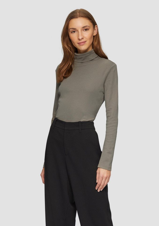 s.Oliver Langarmshirt T-Shirt Elastisches Langarmshirt mit Rollkragen von s.Oliver