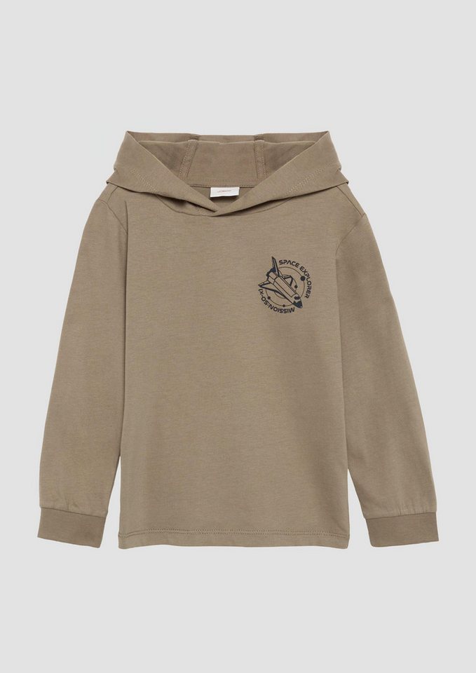 s.Oliver Langarmshirt T-Shirt Kapuzen-Shirt mit Rückenprint von s.Oliver