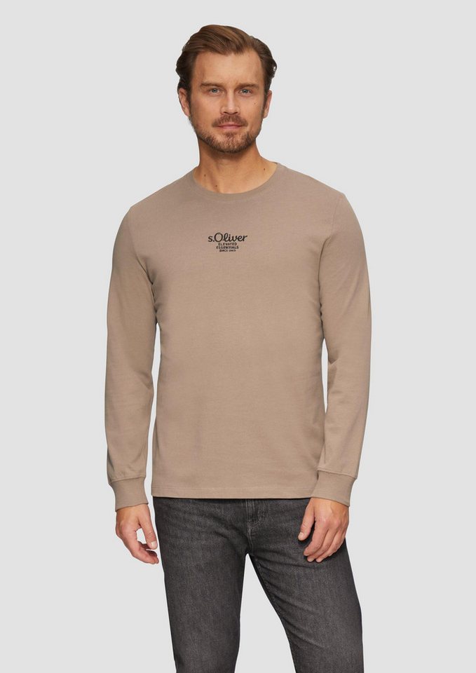 s.Oliver Langarmshirt T-Shirt Langarmshirt mit Logo-Stickerei von s.Oliver