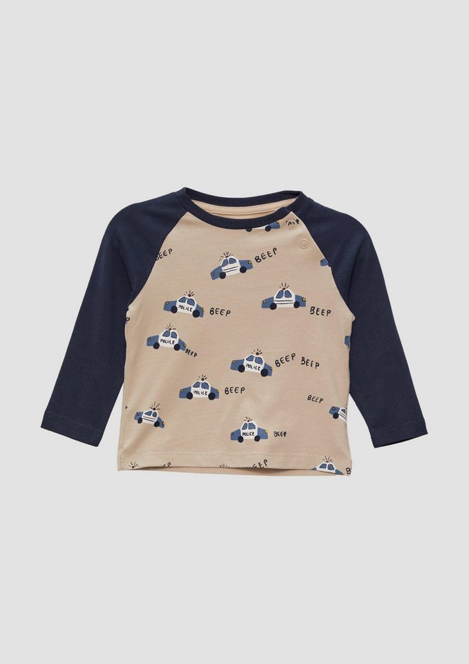 s.Oliver Langarmshirt T-Shirt Langarmshirt mit Motivprint auf der Front von s.Oliver