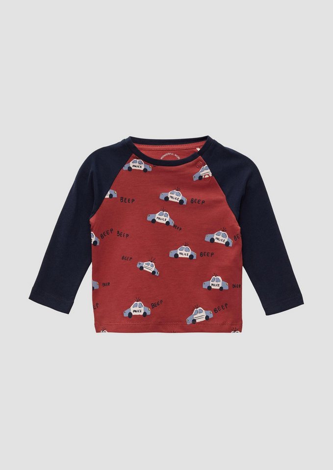 s.Oliver Langarmshirt T-Shirt Langarmshirt mit Motivprint auf der Front von s.Oliver