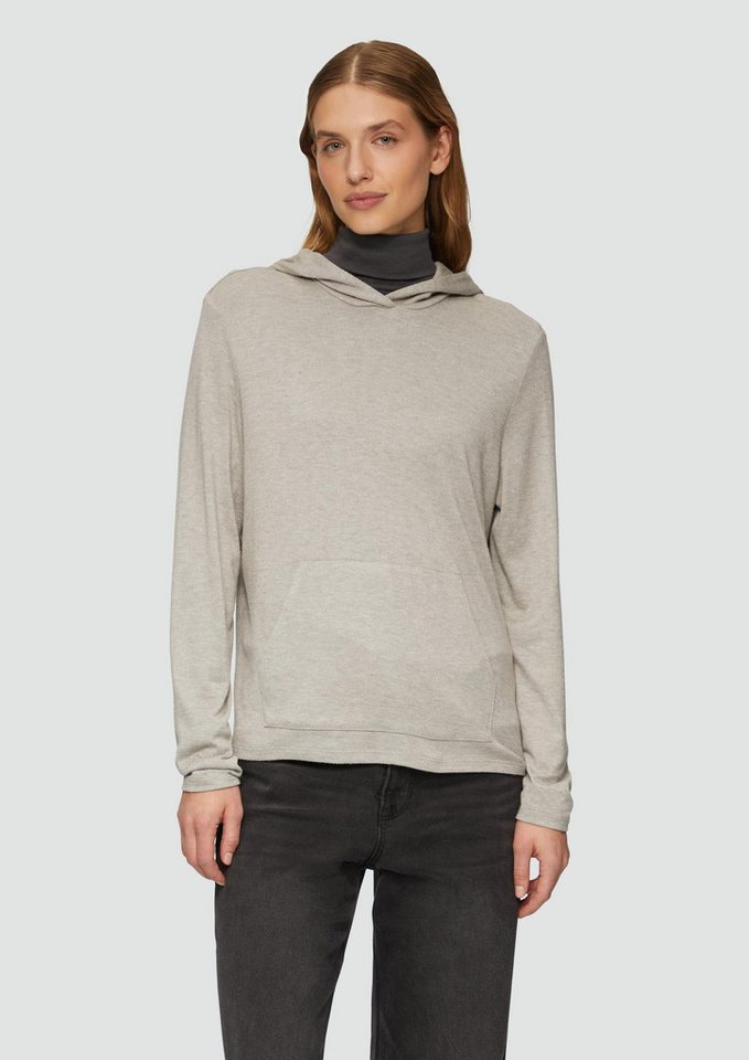 s.Oliver Langarmshirt T-Shirt Leichter Hoodie aus Viskose-Jersey von s.Oliver