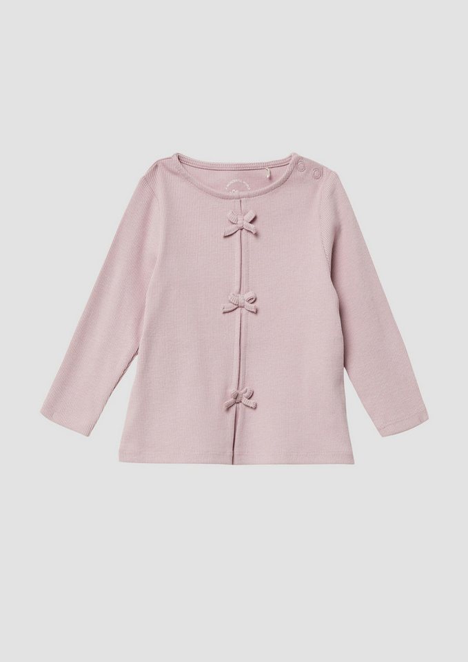 s.Oliver Langarmshirt T-Shirt Longsleeve im A-Shape mit Schleifen-Details von s.Oliver