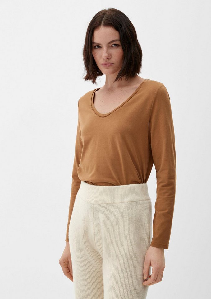 s.Oliver Langarmshirt T-Shirt Longsleeve mit U-Ausschnitt von s.Oliver