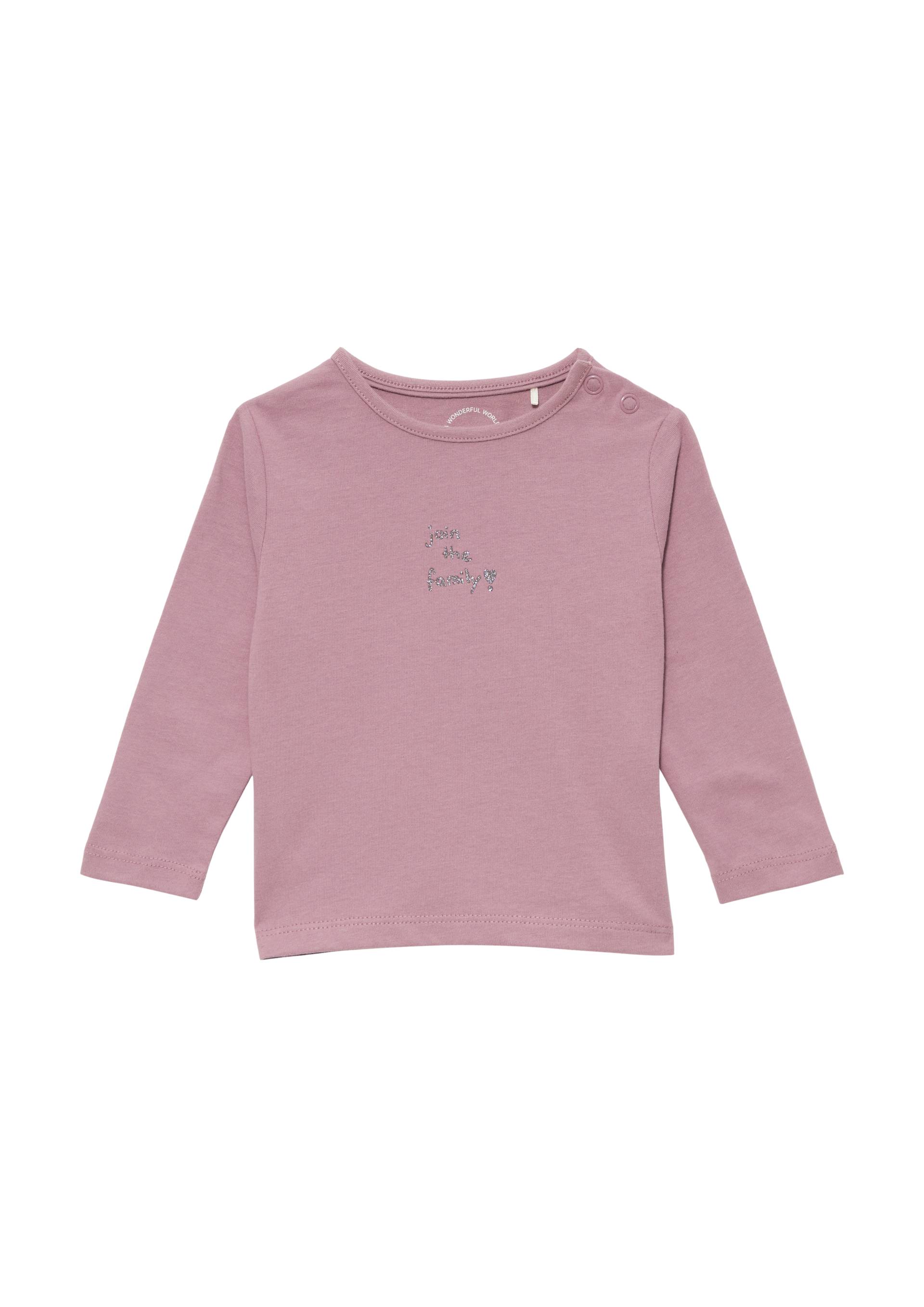 s.Oliver - Langarmshirt aus Baumwolljersey mit Glitzerprint, Babys, lila von s.Oliver