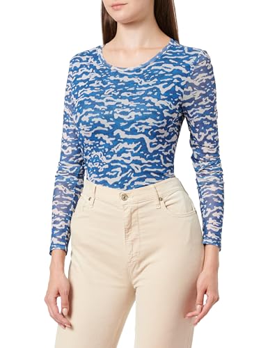 s.Oliver Langarmshirt aus Mesh dunkelblau 46 von s.Oliver