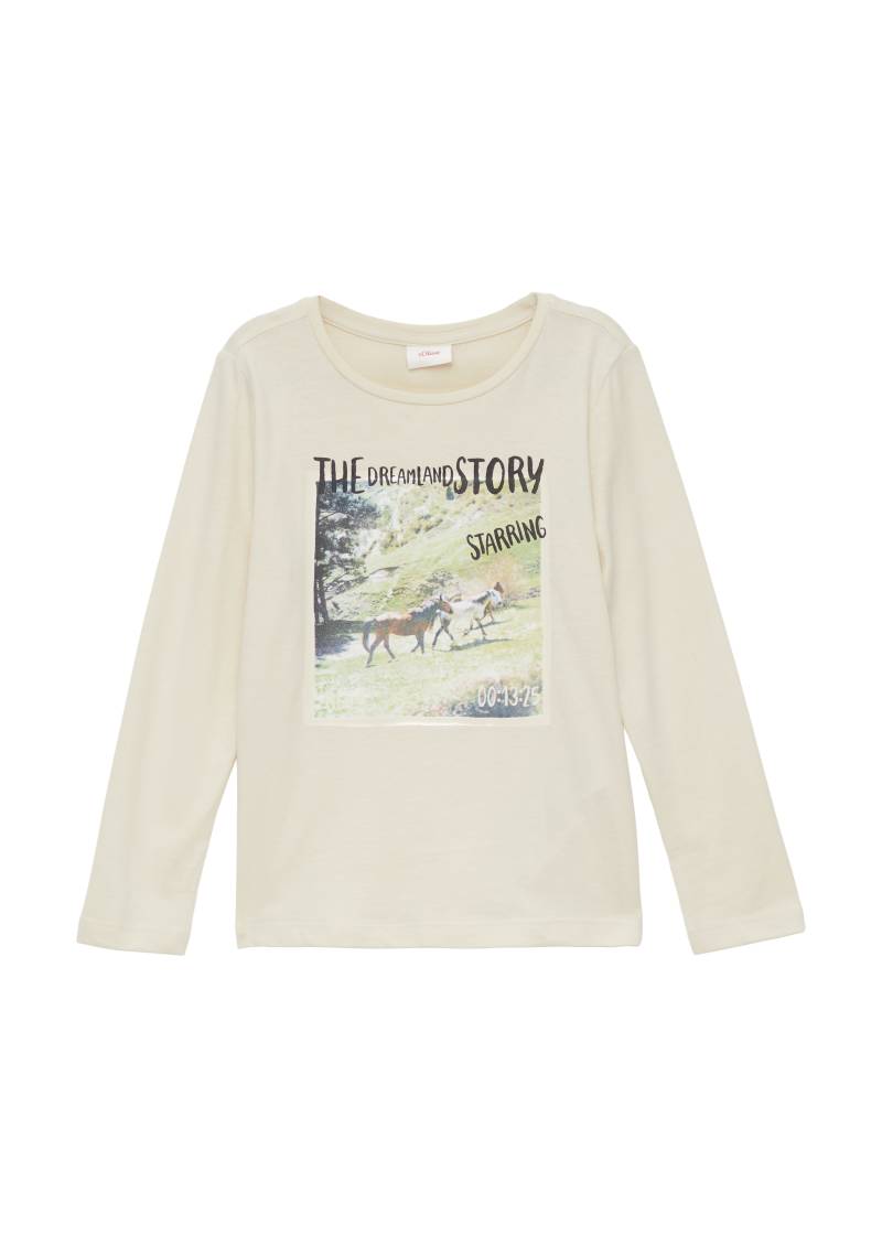 s.Oliver - Langarmshirt mit Fotoprint, Kinder, Beige von s.Oliver
