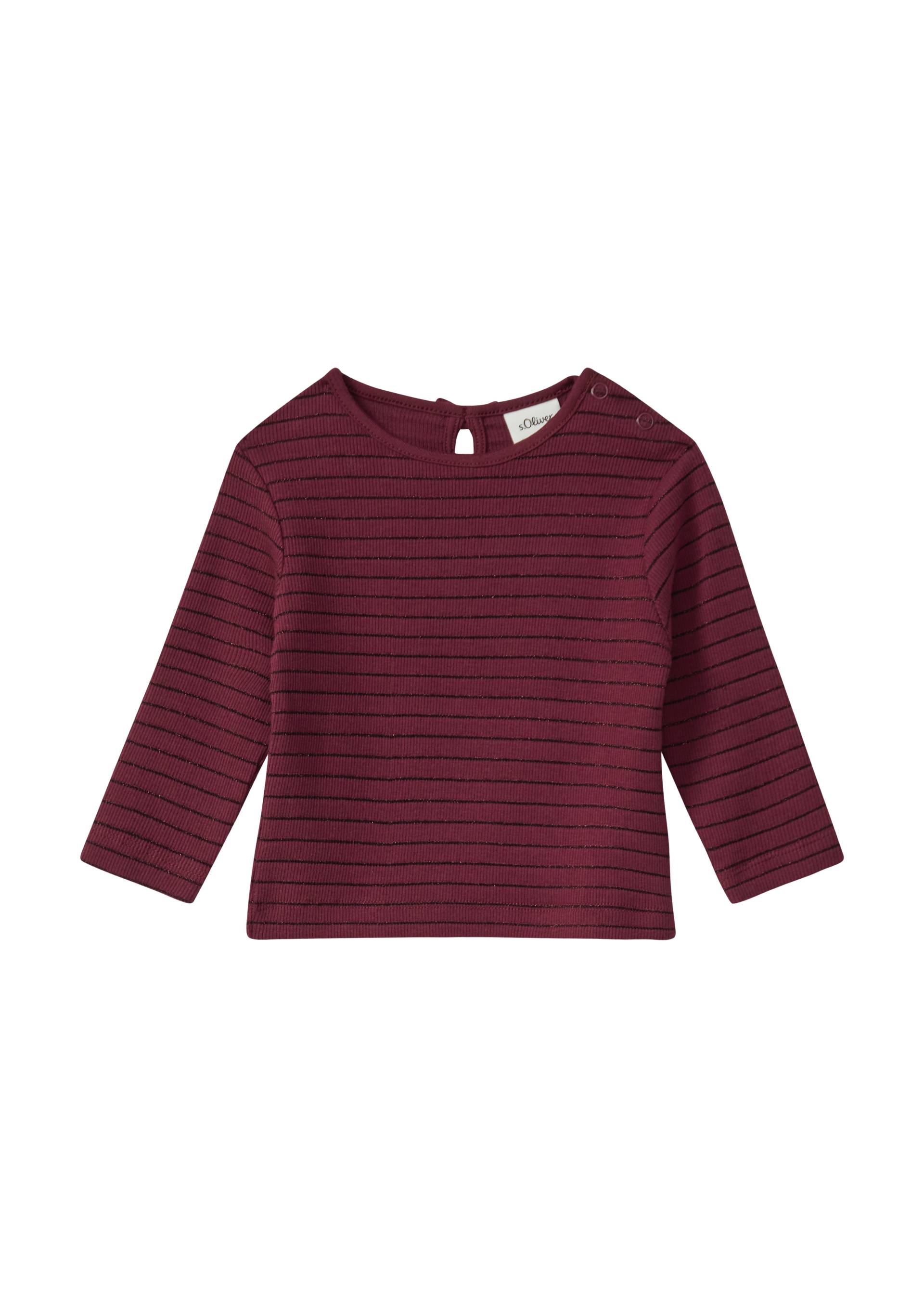 s.Oliver - Langarmshirt mit Glitzerstreifen und Zierschleife, Babys, rot von s.Oliver
