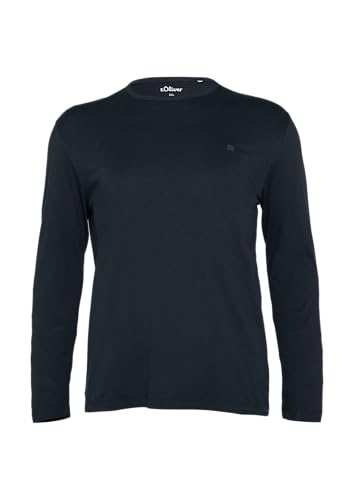 s.Oliver Softes Longsleeve aus Jersey mit Logo-Detail Navy XXL von s.Oliver