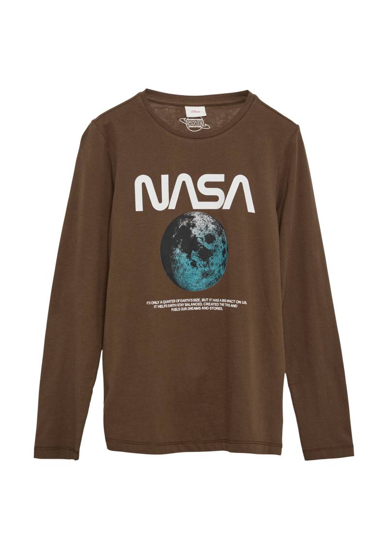 s.Oliver - Langarmshirt mit NASA®-Print, Jungen, braun von s.Oliver