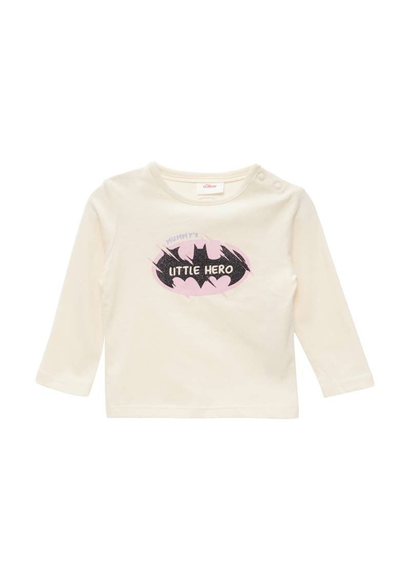 s.Oliver - Langarmshirt mit glitzerndem Batman®-Print, Babys, Beige von s.Oliver