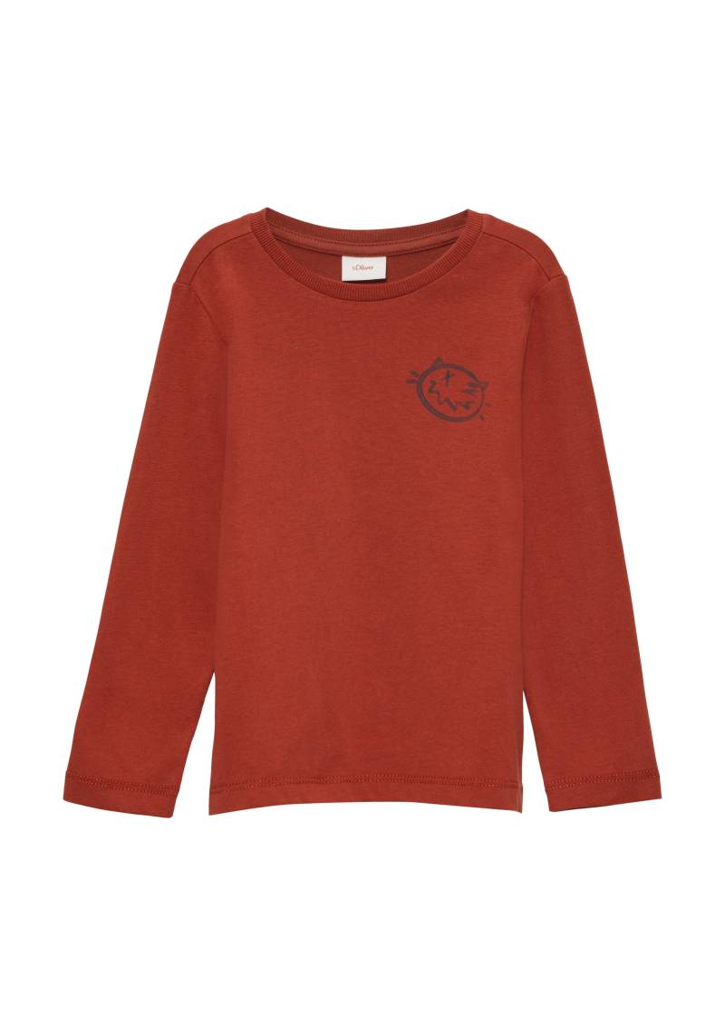 s.Oliver - Langarmshirt mit großem Rückenprint, Kinder, rot von s.Oliver
