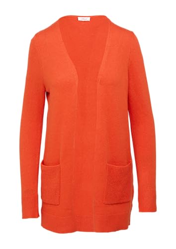 s.Oliver Lange Strickjacke mit Rippbündchen orange 42 von s.Oliver