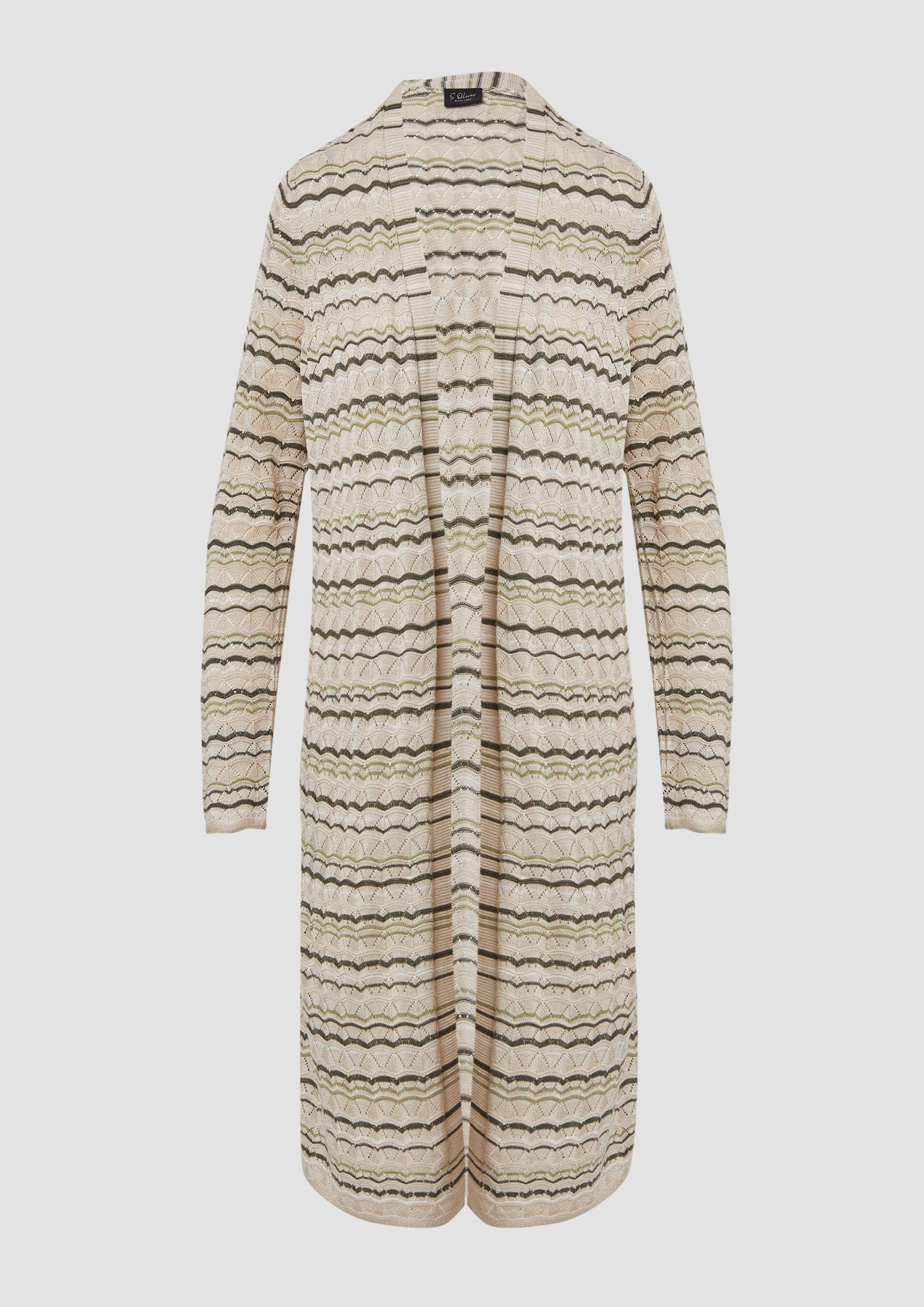 s.Oliver - Langer Cardigan mit Ajourmuster und Glitzergarn, Damen, grau s.Oliver - Langer Cardigan mit Ajourmuster und Glitzergarn, Damen, grau von s.Oliver