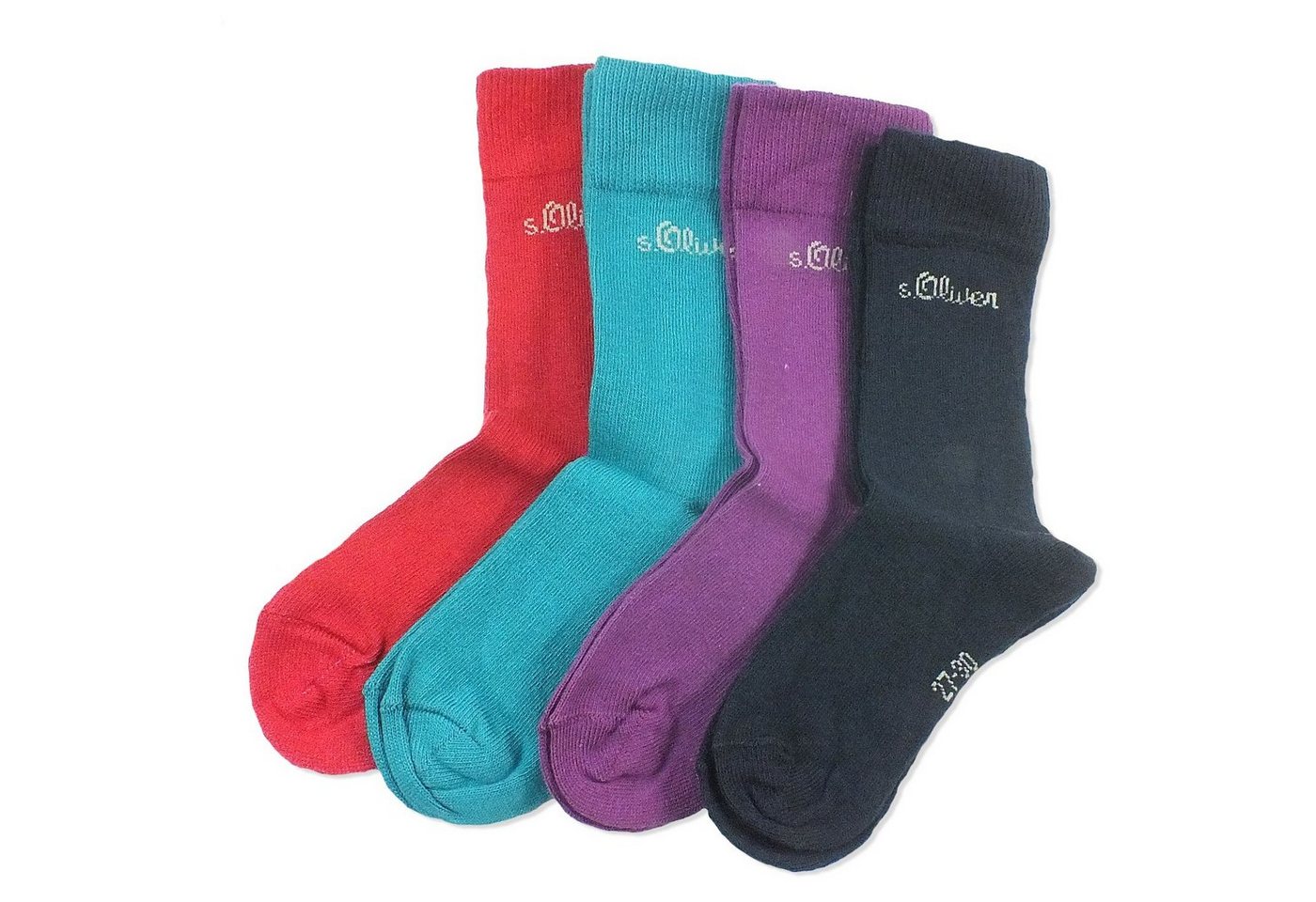 s.Oliver Langsocken S20205 (Packung, 4-Paar, 4 Paar) Kinder Socken, Jungen & Mädchen mit Baumwolle, Kindersocken von s.Oliver