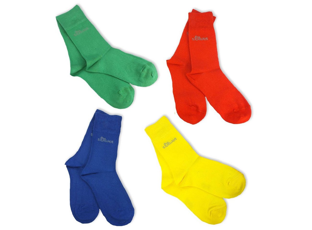 s.Oliver Langsocken S20205 (Packung, 4-Paar, 4 Paar) Kinder Socken, Jungen & Mädchen mit Baumwolle, Kindersocken von s.Oliver