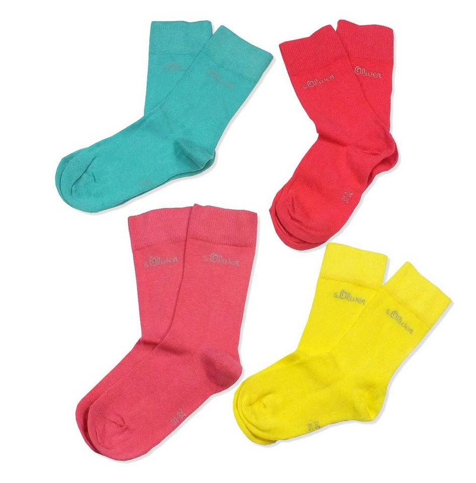 s.Oliver Langsocken S20205 (Packung, 4-Paar, 4 Paar) Kinder Socken, Jungen & Mädchen mit Baumwolle, Kindersocken von s.Oliver