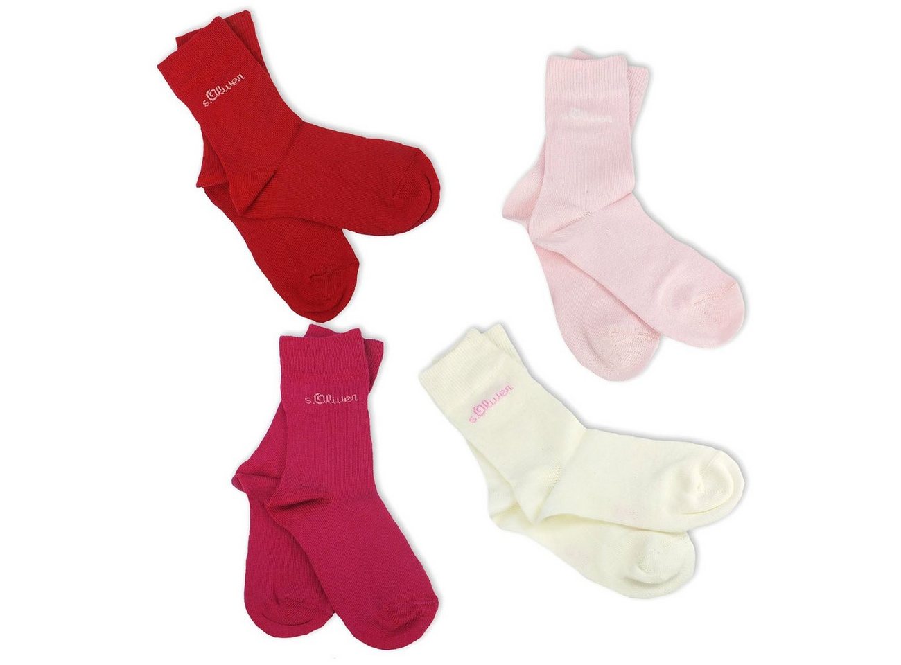s.Oliver Langsocken S20205 (Packung, 4-Paar, 4 Paar) Kinder Socken, Jungen & Mädchen mit Baumwolle, Kindersocken von s.Oliver