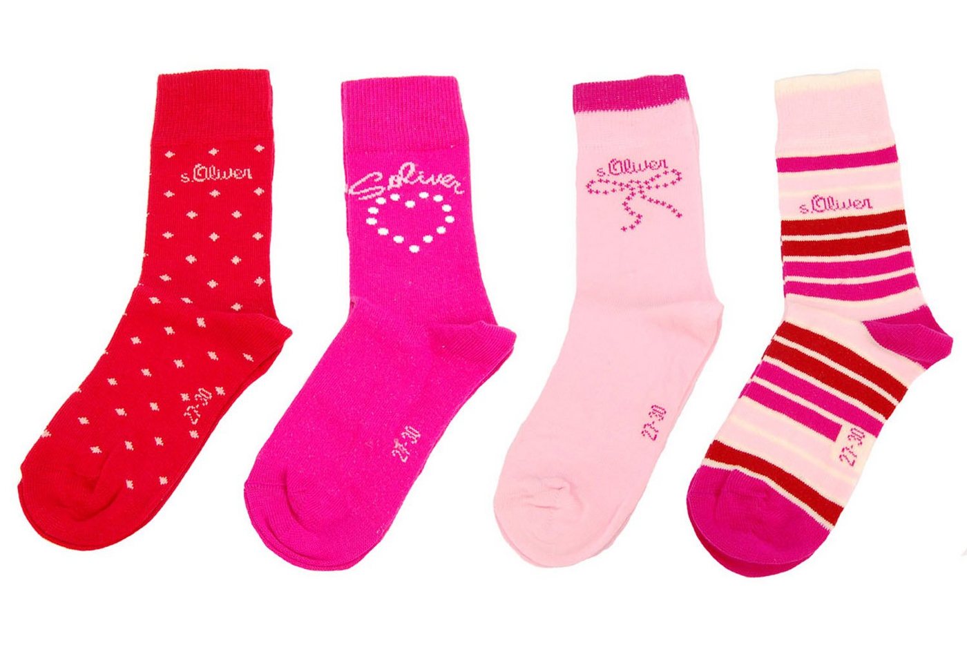 s.Oliver Langsocken S20206 (Set, 4-Paar, 4 Paar) Kinder Socken, Jungen & Mädchen mit Baumwolle, Kindersocken von s.Oliver