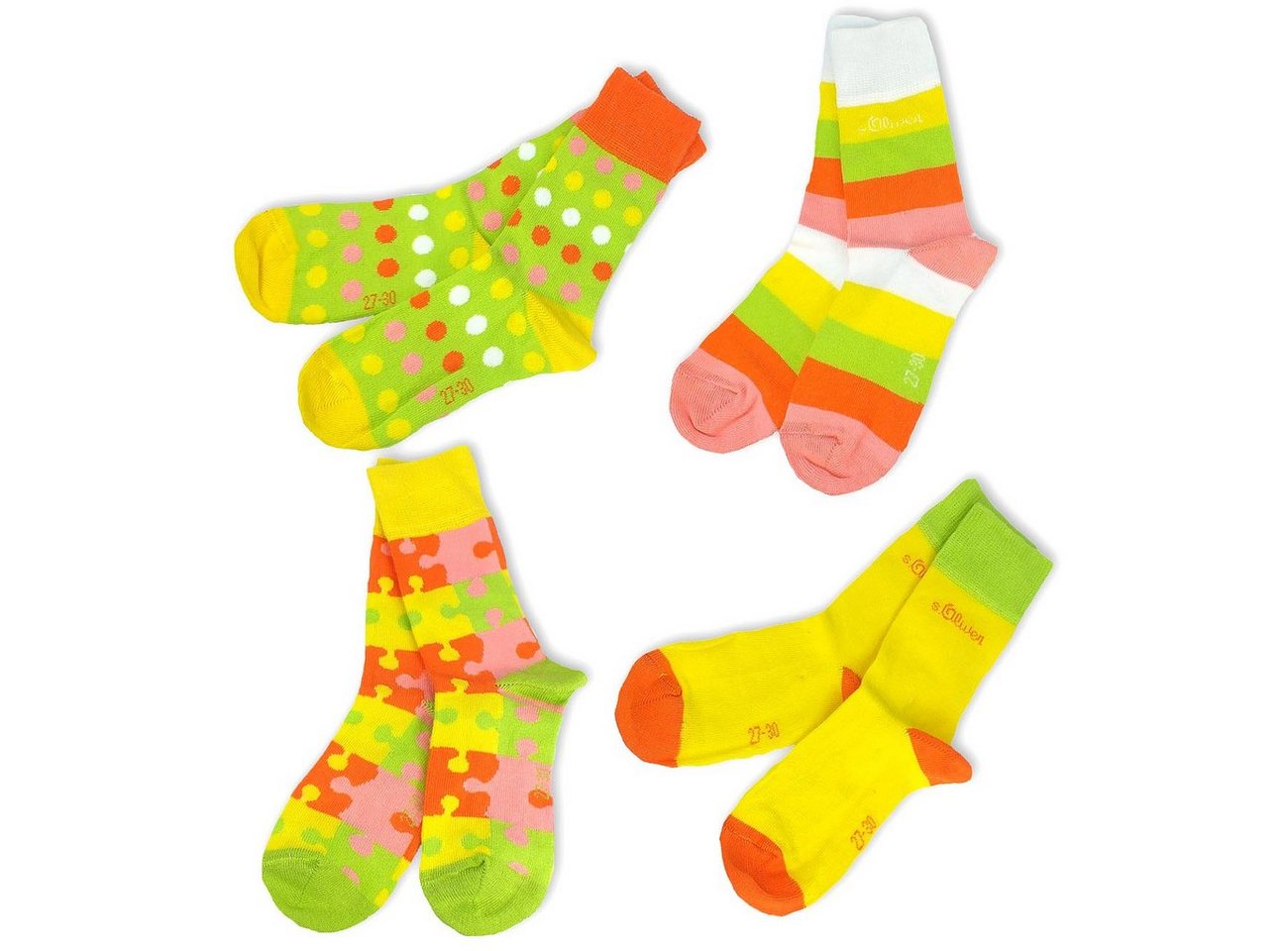 s.Oliver Langsocken S20227 (Set, 4-Paar, 4 Paar) Kinder Socken, Jungen & Mädchen mit Baumwolle, Kindersocken von s.Oliver