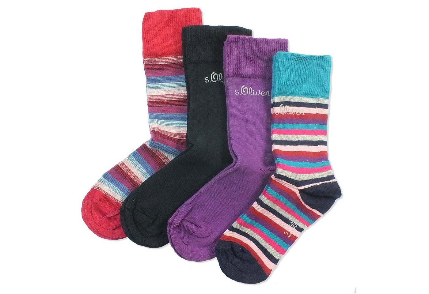 s.Oliver Langsocken S20306 (Packung, 4-Paar, 4 Paar) Kinder Socken, Jungen & Mädchen mit Baumwolle, Kindersocken von s.Oliver