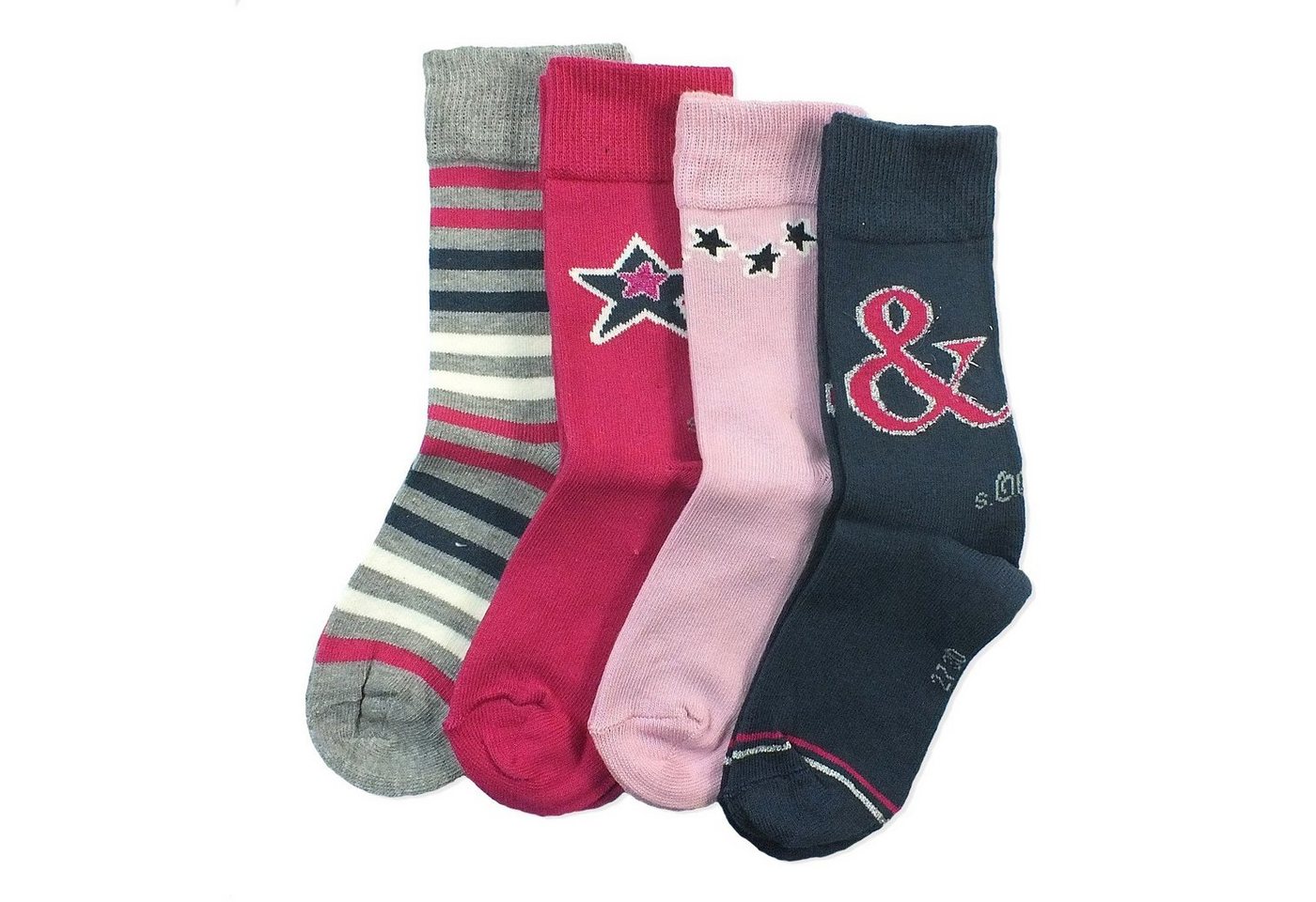 s.Oliver Langsocken S20366 (Set, 4-Paar, 4 Paar) Kinder Socken, Jungen & Mädchen mit Baumwolle, Kindersocken von s.Oliver