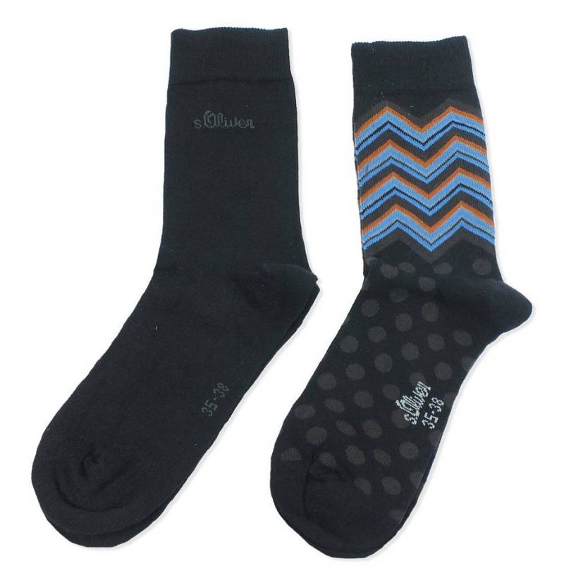 s.Oliver Langsocken s.Oliver Socks (Packung, 2-Paar, 2 Paar) Damen Unisex Herren Socken Freizeitsocken Baumwolle Dots von s.Oliver