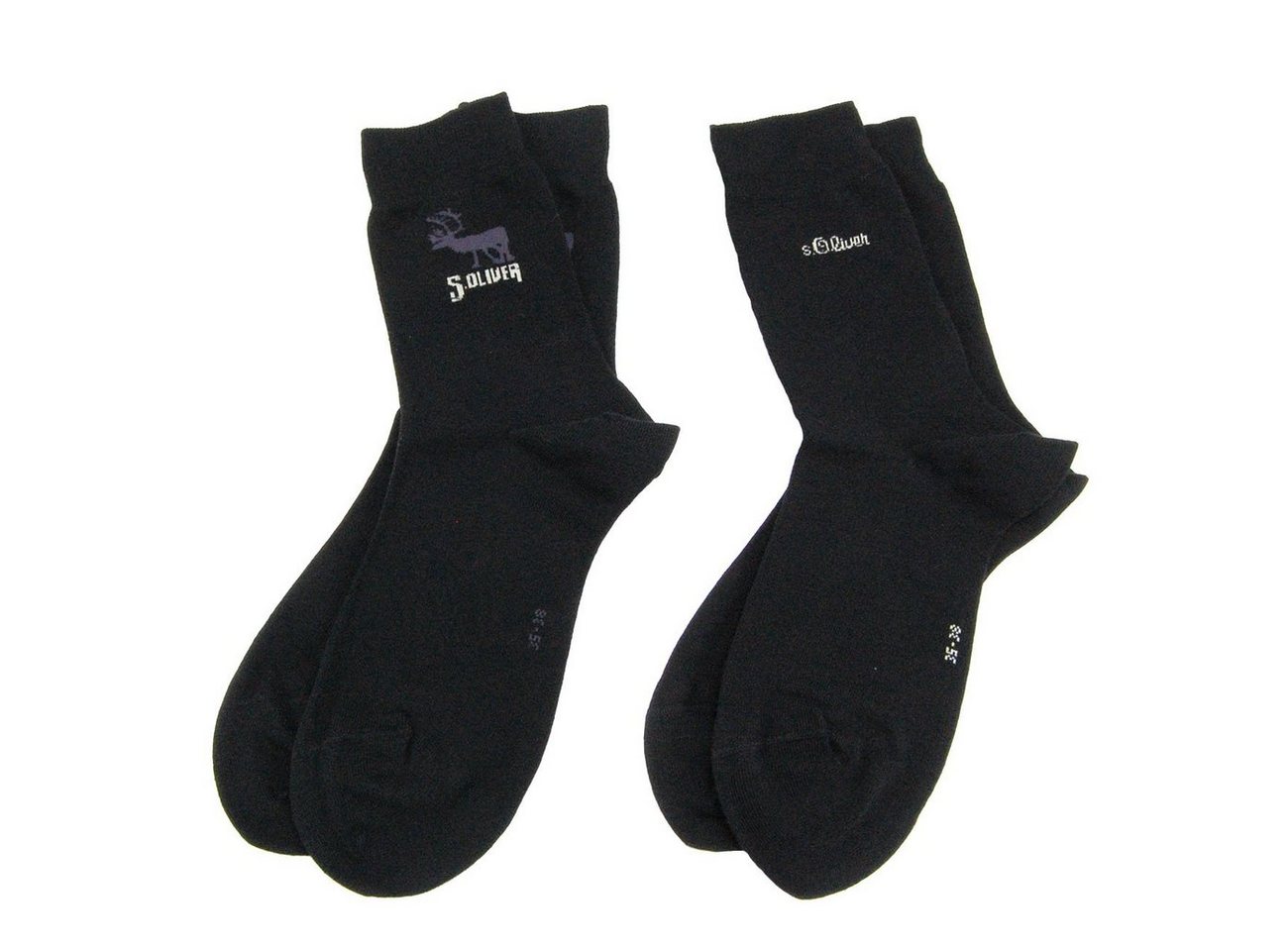 s.Oliver Langsocken s.Oliver Socks (Packung, 2-Paar, 2 Paar) Damen Unisex Herren Socken Freizeitsocken Baumwolle Hirsch von s.Oliver