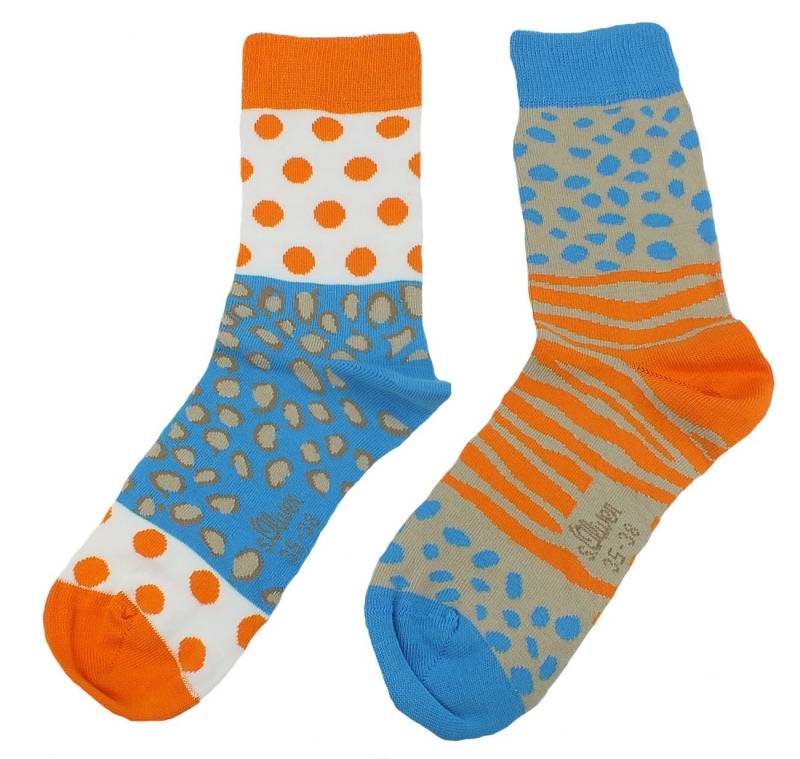 s.Oliver Langsocken s.Oliver Socks (Packung, 2-Paar, 2 Paar) Damen Unisex Herren Socken Freizeitsocken Baumwolle Muster von s.Oliver