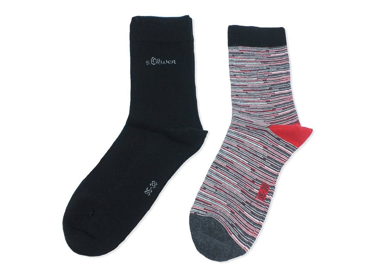 s.Oliver Langsocken s.Oliver Socks (Packung, 2-Paar, 2 Paar) Damen Unisex Herren Socken Freizeitsocken Baumwolle Ringel von s.Oliver