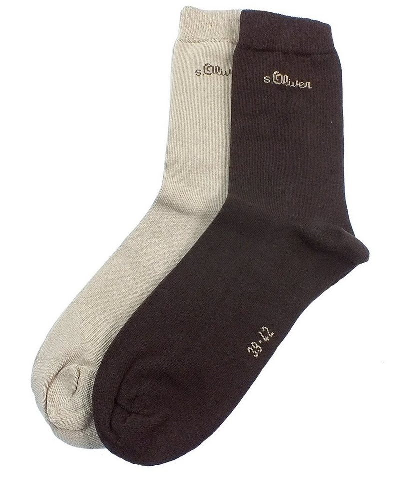 s.Oliver Langsocken s.Oliver Socks (Packung, 2-Paar, 2 Paar) Damen Unisex Herren Socken Freizeitsocken Baumwolle von s.Oliver