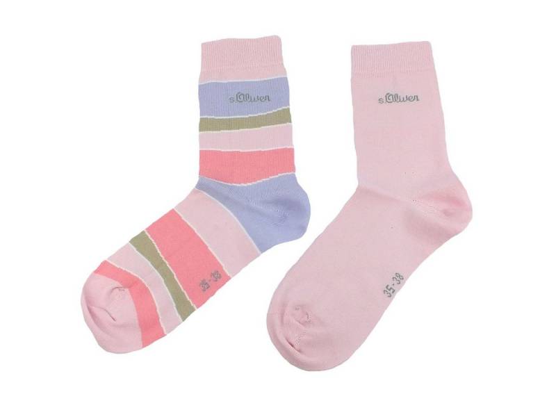 s.Oliver Langsocken s.Oliver Socks (Packung, 2-Paar, 2 Paar) Damen Unisex Herren Socken Freizeitsocken Baumwolle von s.Oliver