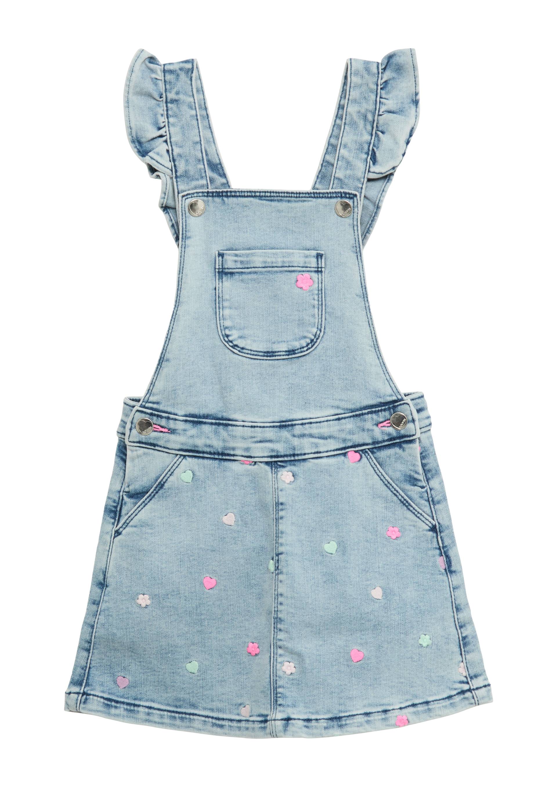 s.Oliver - Latzrock aus Denim mit Stickerei, Kinder, blau von s.Oliver