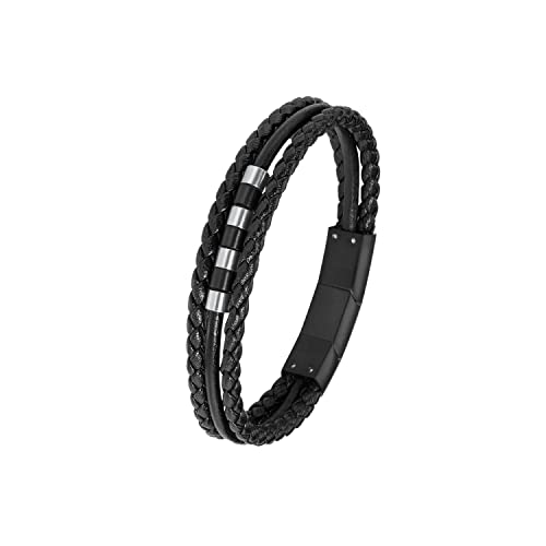s.Oliver Armband Edelstahl Leder Jungen Kinder Armschmuck, 16,5+1,5 cm, Bicolor, Kommt in Schmuck Geschenk Box, 2018842 s.Oliver Armband Edelstahl Leder Jungen Kinder Armschmuck, 16,5+1,5 cm, Bicolor, Kommt in Schmuck Geschenk Box, 2018842 von s.Oliver