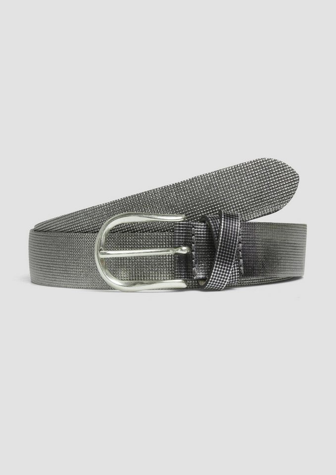 s.Oliver Ledergürtel Taillengürtel Ledergürtel mit Metallic-Print von s.Oliver