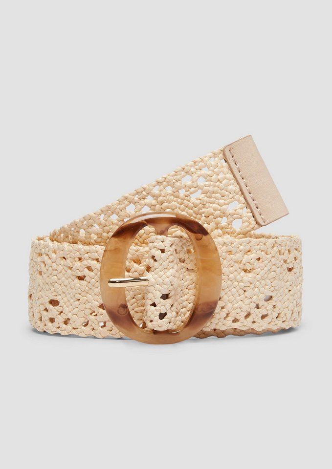 s.Oliver Ledergürtel Taillengürtel Textilgürtel mit Dornschließe von s.Oliver