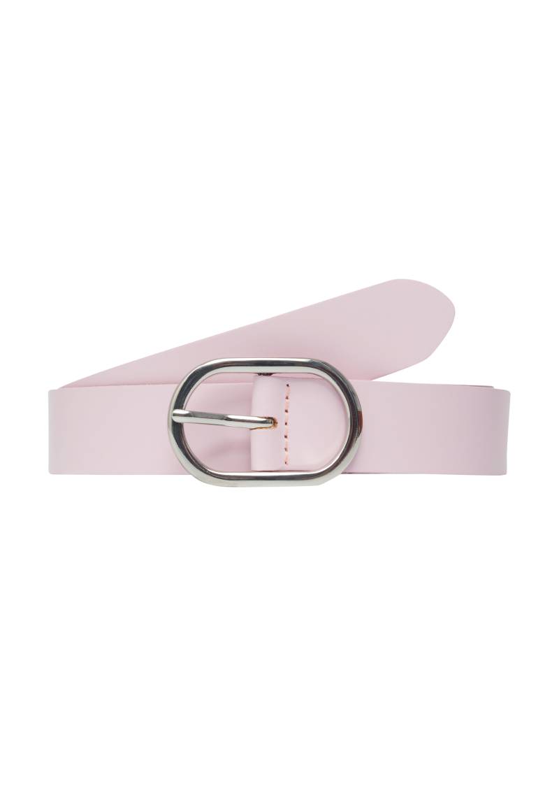 s.Oliver - Ledergürtel mit ovaler Schließe, Damen, Rosa von s.Oliver