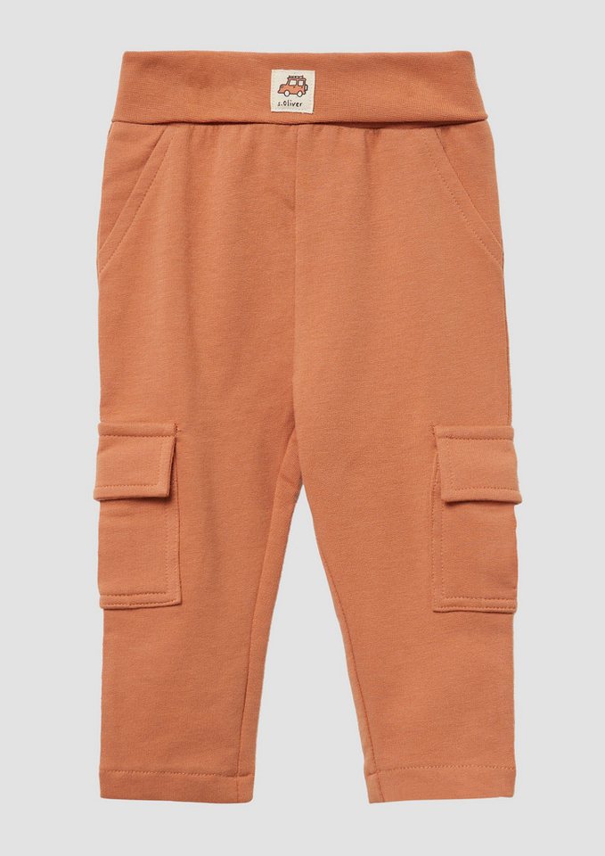 s.Oliver Leggings Leichte Sweathose mit Umschlag und Cargotaschen Label-Patch von s.Oliver
