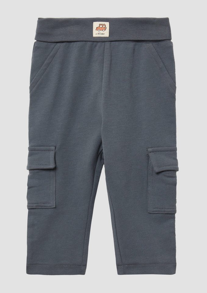 s.Oliver Leggings Leichte Sweathose mit Umschlag und Cargotaschen Label-Patch von s.Oliver
