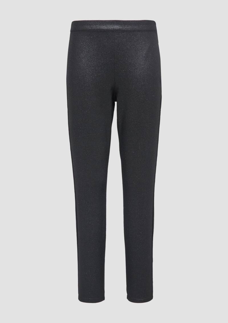 s.Oliver - Leggings in glänzender Optik mit verdecktem Reißverschluss, Damen, schwarz von s.Oliver