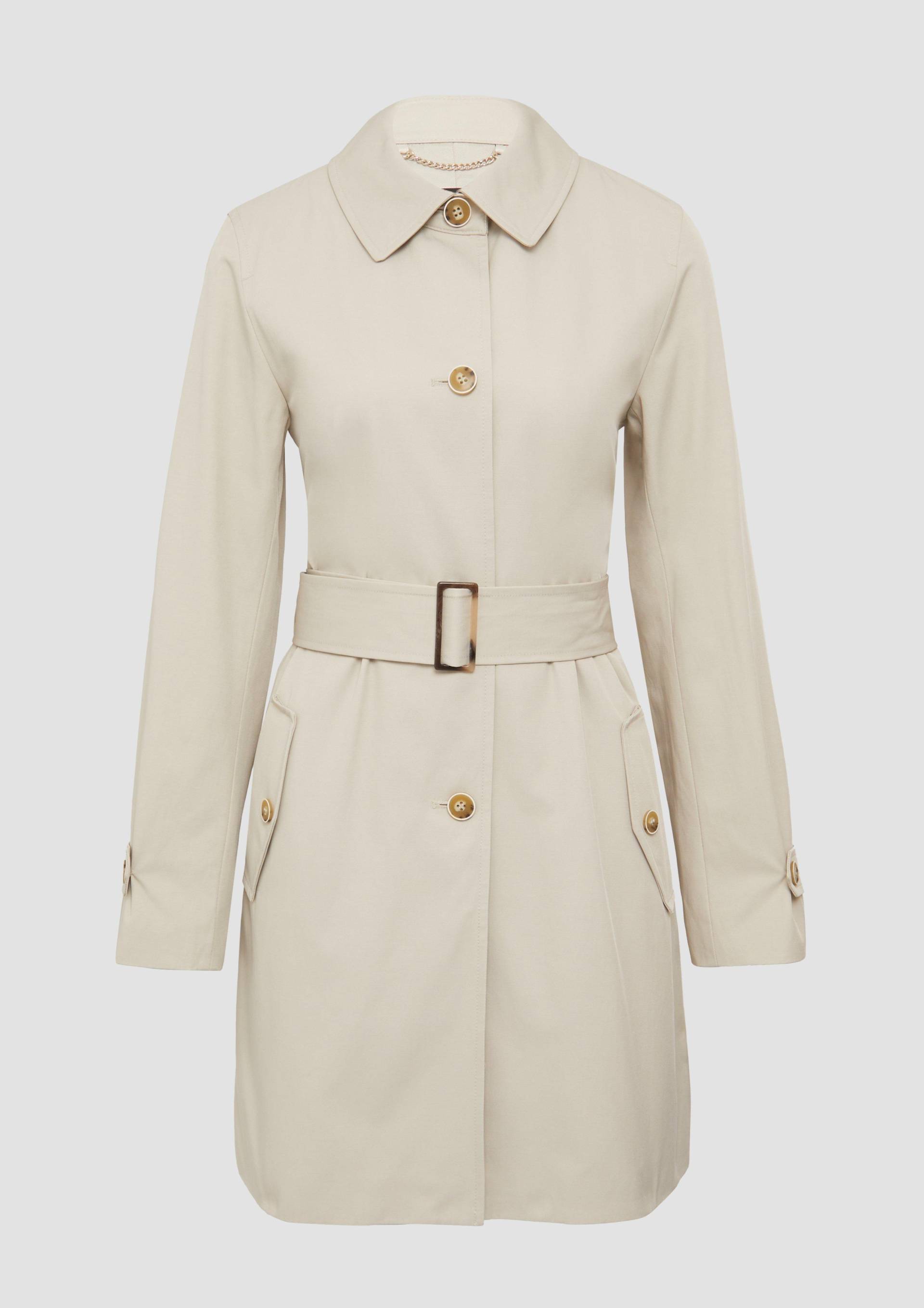 s.Oliver - Leicht gefütterter Mantel im Trench-Stil, Damen, Beige von s.Oliver
