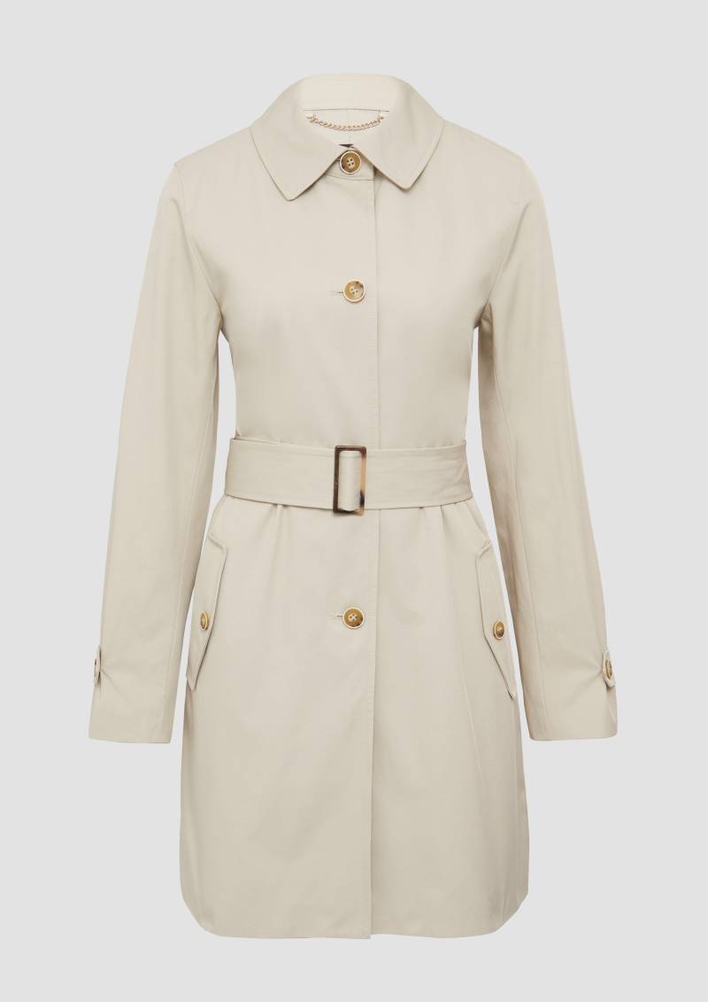 s.Oliver - Leicht gefütterter Mantel im Trench-Stil, Damen, Beige von s.Oliver
