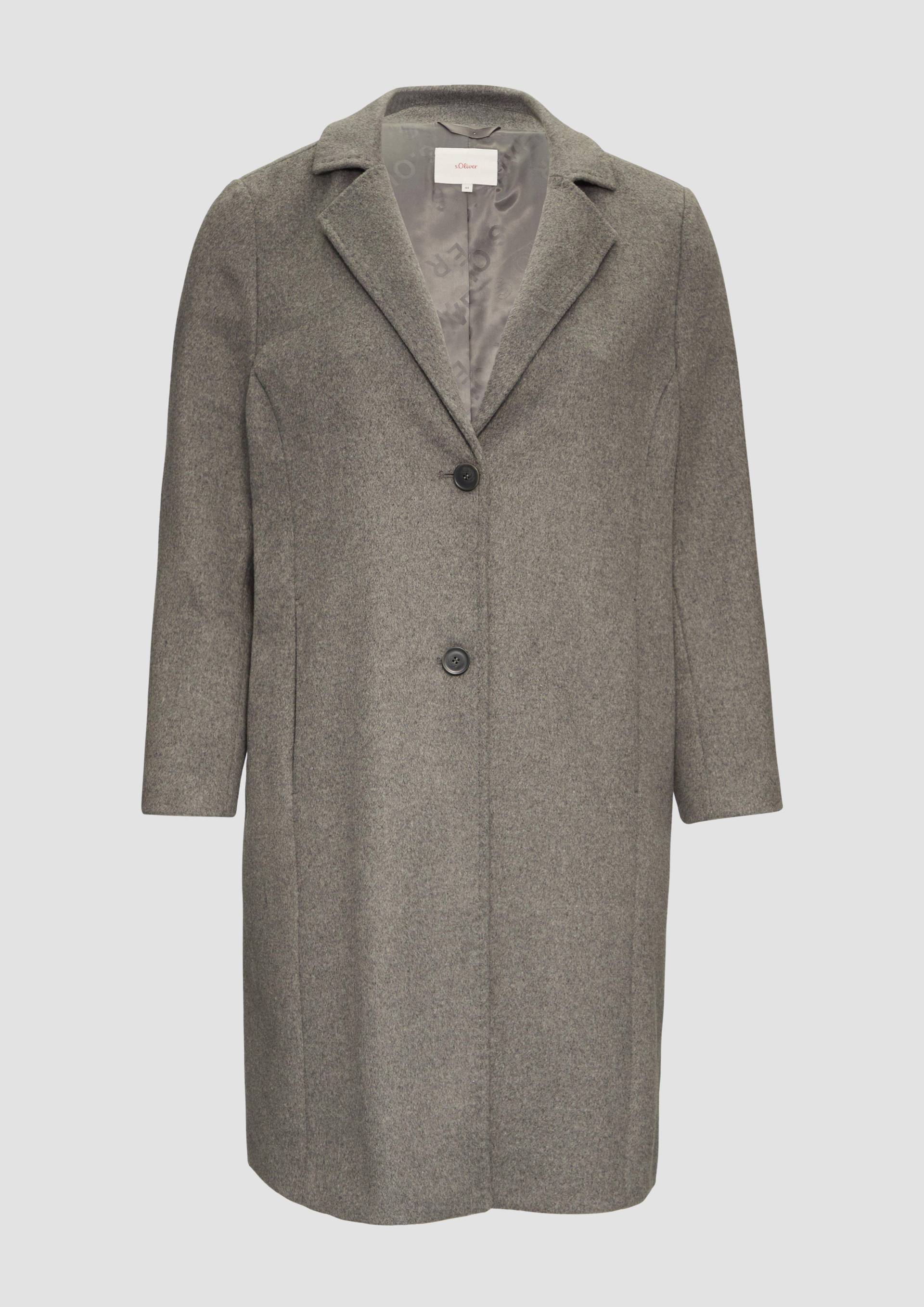 s.Oliver - Wollmantel im Relaxed Fit, Damen, grau s.Oliver - Wollmantel im Relaxed Fit, Damen, grau von s.Oliver
