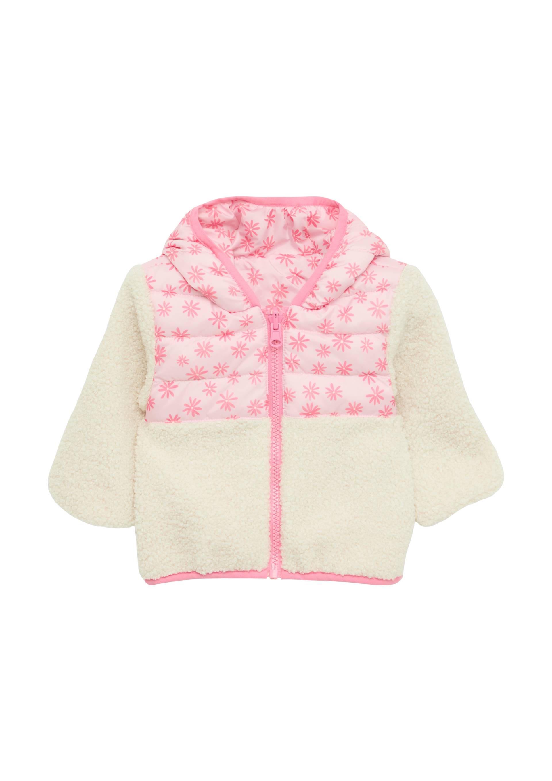 s.Oliver - Leicht wattierte Wendejacke mit Steppung und Teddyplüsch, Babys, creme|pink von s.Oliver