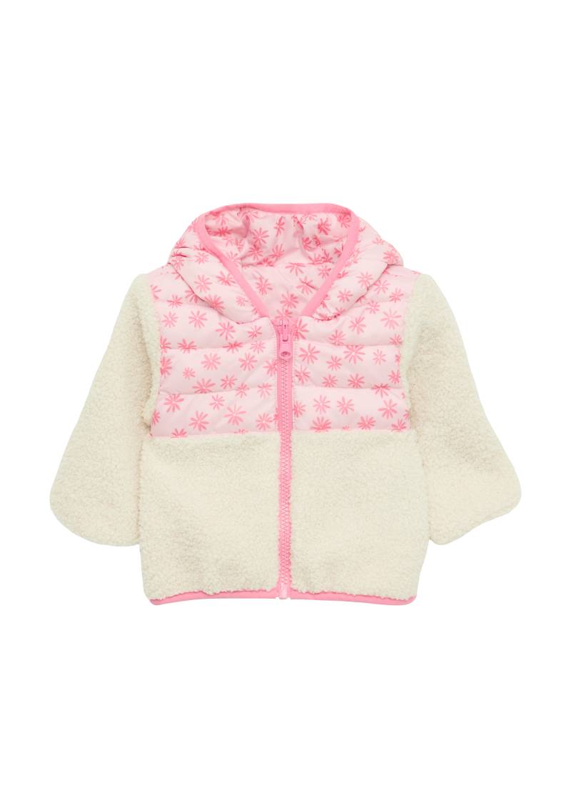s.Oliver - Leicht wattierte Wendejacke mit Steppung und Teddyplüsch, Babys, creme|pink von s.Oliver