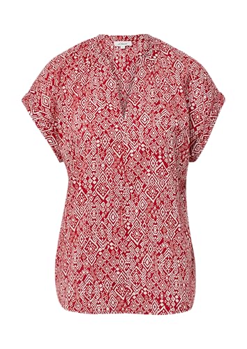 s.Oliver Leichte Baumwoll-Bluse mit All-Over-Print mohnrot 36 von s.Oliver